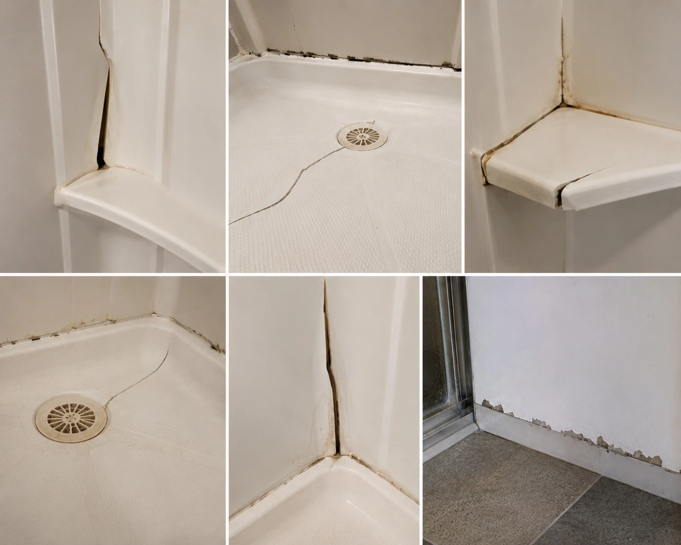 acrylic shower damage