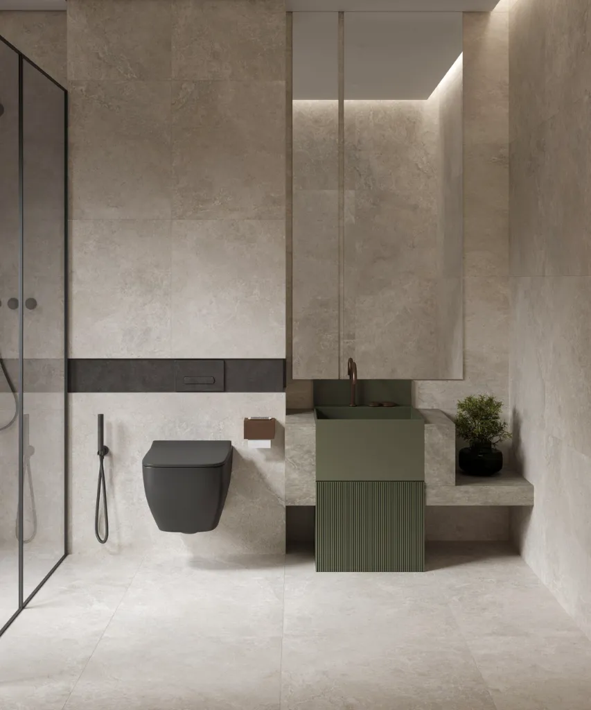 MT2141 Arctic Tundra Ivory Matt 60 - Bathroom 2.webp