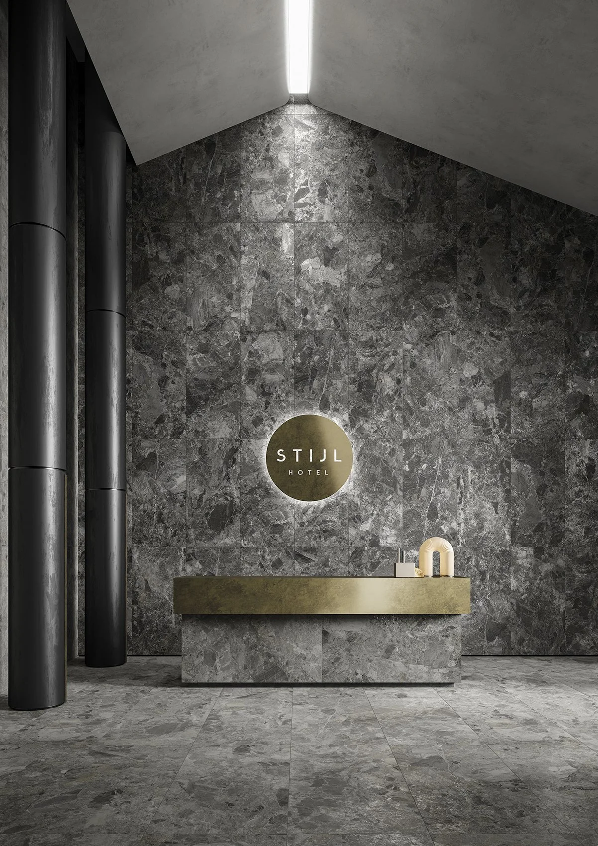 MUN.060060.DAR.MAT - Mun Dark Matt 595 x 595  - Hotel foyer wall 3.jpg