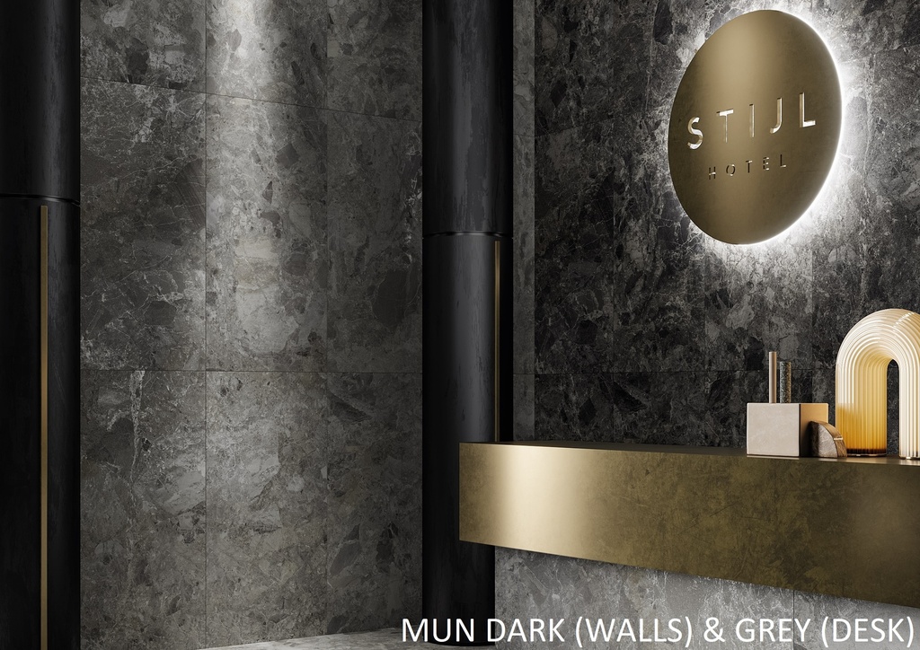 MUN.060060.DAR.MAT - Mun Dark Matt 595 x 595  - Hotel foyer wall 2.jpg