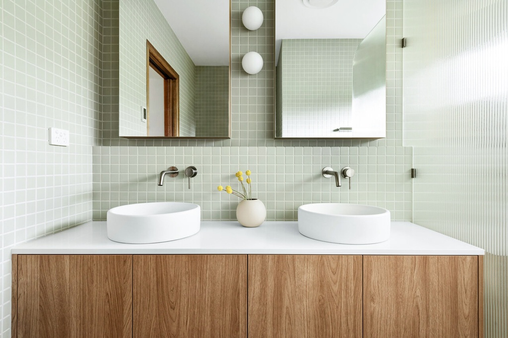 ACA065 Plimepaplika Pastel Green Matt Mosaic 45 - Bathroom 2.jpg