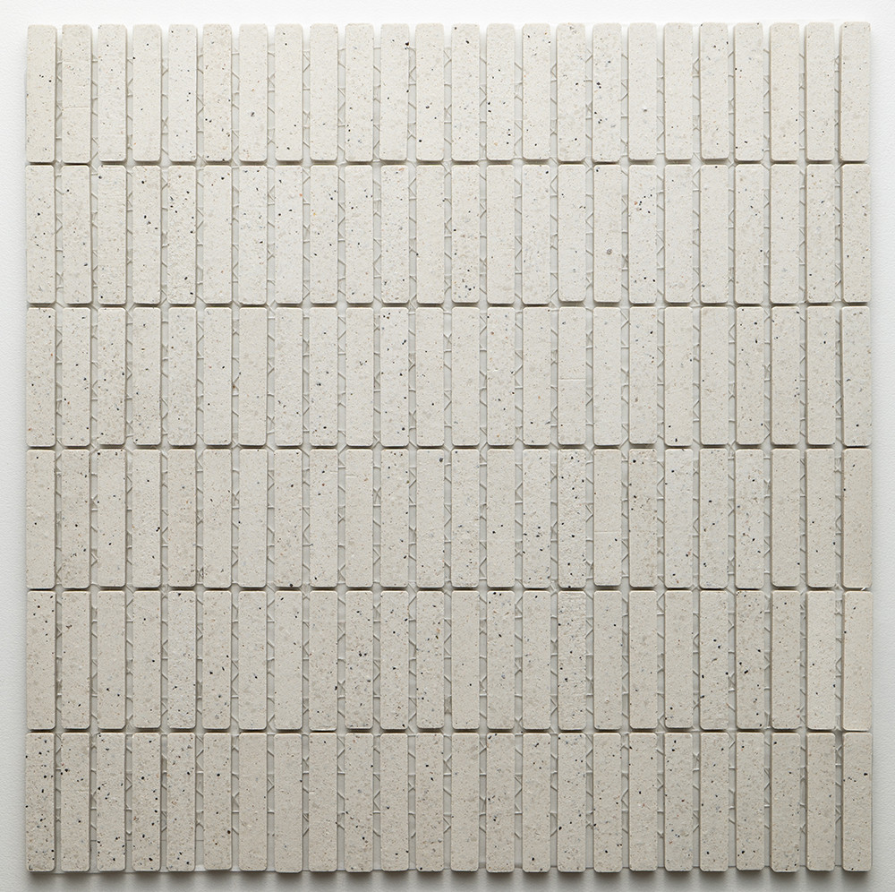 [ACA033] Kreuz White Matt Finger Mosaic 10x48mm (300x300MM)