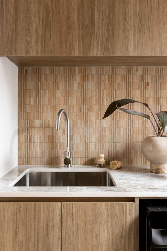 Kreuz Terracotta Matt Finger Mosaic 10x48mm (300x300MM)