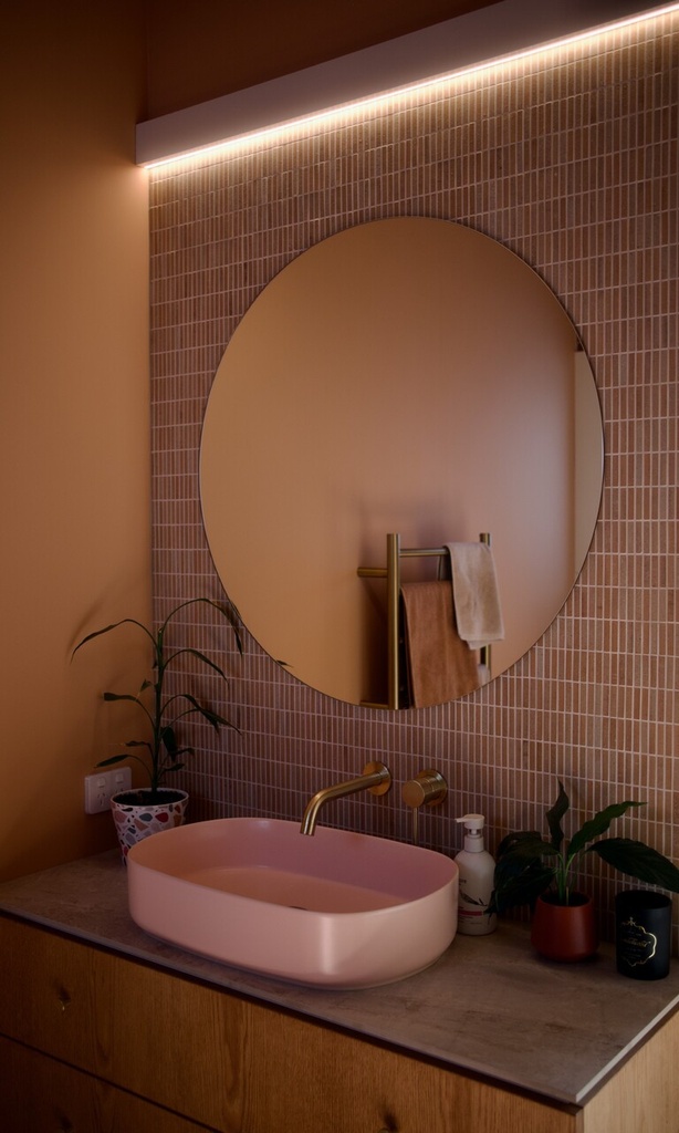 [ACA038] Kreuz Dark Terracotta Matt Finger Mosaic 10x48mm (300x300MM)