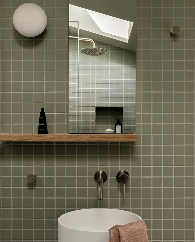 [ACA066] Plimepaplika Sage Green Matt Mosaic 45 (300x300MM)