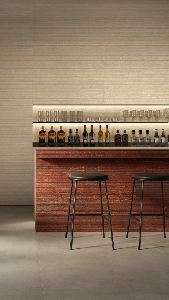 [ITA385] I Trav Rosso Ribbed 60x120 (600x1200MM)