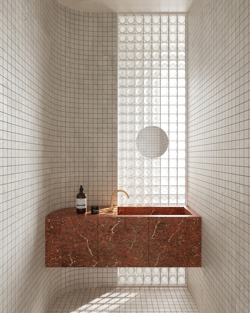 Arctic Tundra Ivory Matt Square Mosaic 48mm