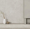 Arctic Tundra Ivory Matt Herringbone Mosaic