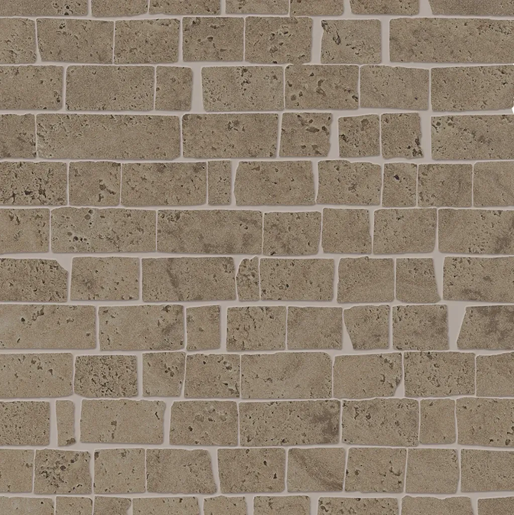 [PRO227] Unique Travertine Minimal Chocolate Mosaic Block 300x300