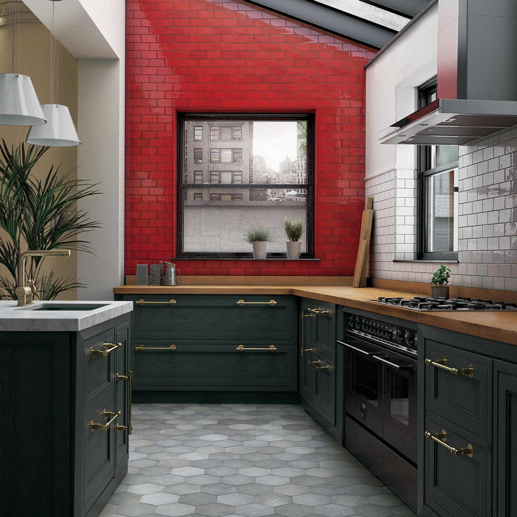 [MT1691] Village Volcanic Red Gloss 6.5x20 (65x200MM)
