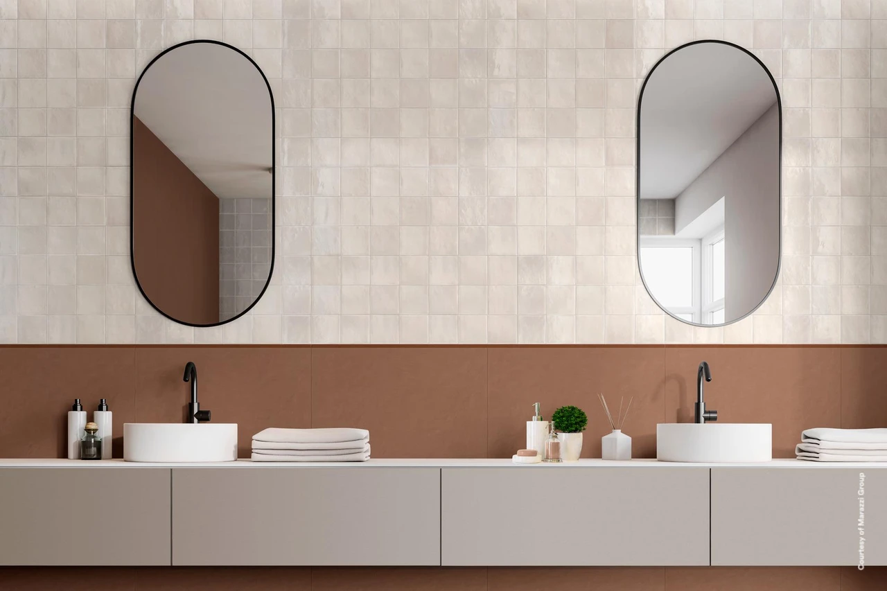 [MRZ015] Melange Bianco Gloss 100x100