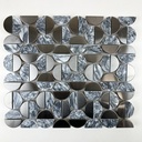 MosaicFX Lunette Gun Metal Bardiglio 300x345mm