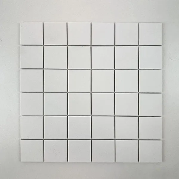 MosaicFX Apex Porcelain White (48mm) 300x300mm