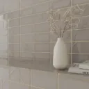 Yoko Origami Pewter Gloss 62x125 (62x125MM)