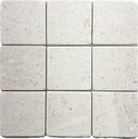 WHITE LIMESTONE TUMBLED SQUARES (304X304 MM)