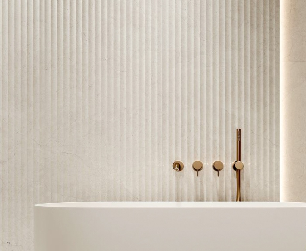 [PRESTIGE_WHITE_FLUTED_DECOR_60x120] PRESTIGE WHITE FLUTED DECOR (600X1200 MM)