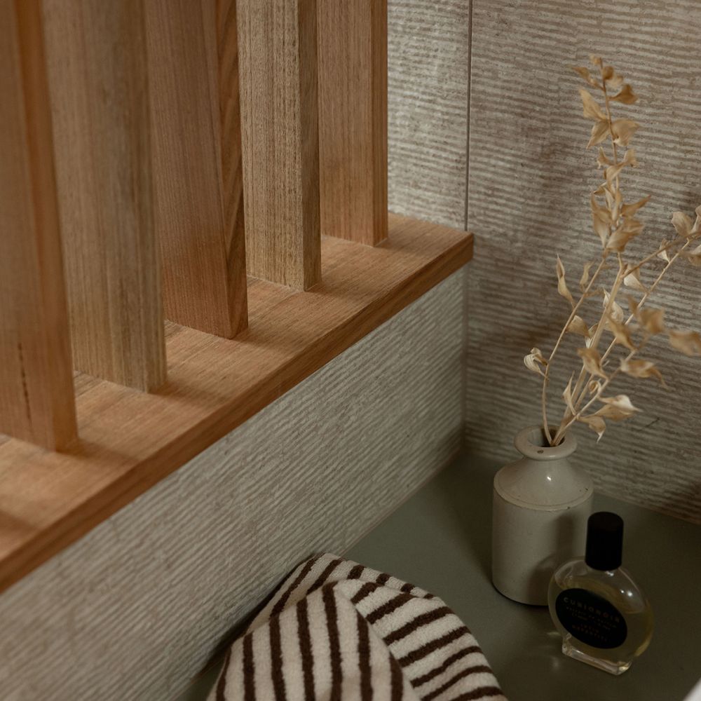 [PRO242A] Unique Travertine Ruled Cream Natural  600x1200mm