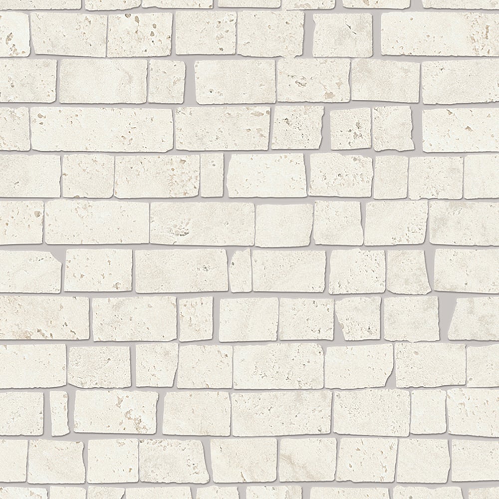 [PRO224] Unique Travertine Minimal White Mosaic Block  300x300mm